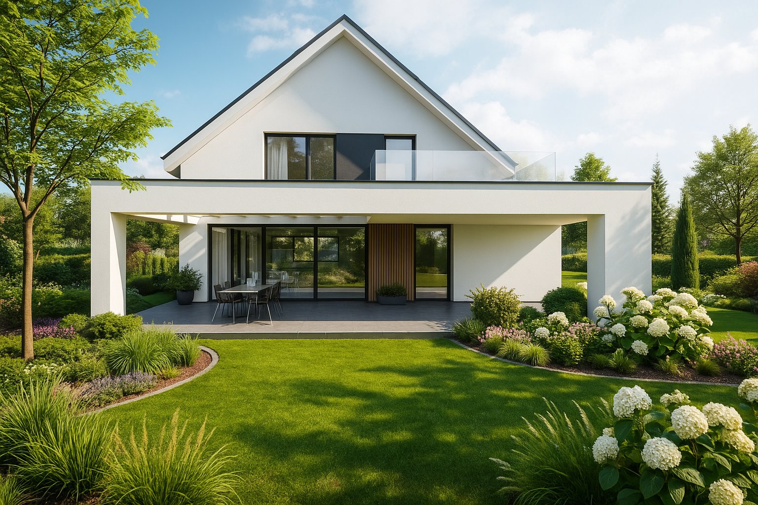 Funkcjonalny-dom-z-dachem-dwuspadowym-widok-na-taras-projekt-Fidor-Architekci-Szczecin